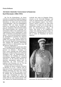 Als letzter deutscher Gouverneur in Kamerun: Karl