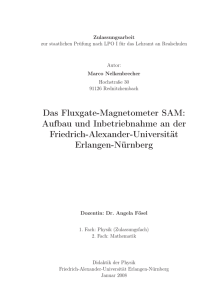 Das Fluxgate-Magnetometer SAM