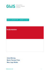 Indonesien - Gesellschaft für wirtschaftliche Strukturforschung
