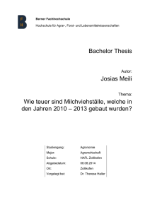 Bachelor Thesis Josias Meili Wie teuer sind