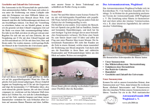 Faltblatt - Astronomiefreunde Waghäusel