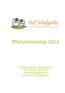 Pflanzenkatalog 2012