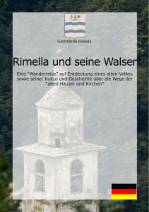 Rimella und seine Walser