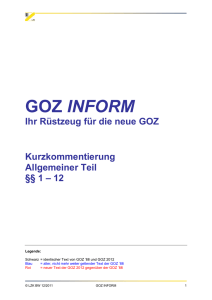 goz inform - Landeszahnärztekammer Baden