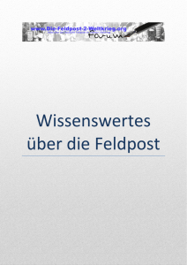 Wissenswertes über die Feldpost - Die Feldpost-2