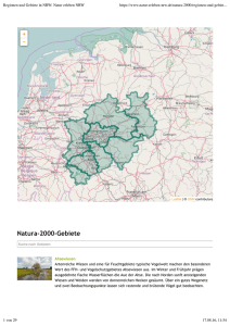 Regionen und Gebiete in NRW