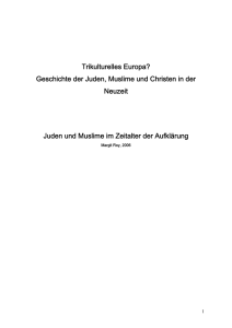 Trikulturelles Europa? Geschichte der Juden, Muslime