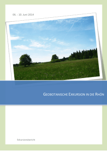 Geobotanische Exkursion in die Rhön - GeoBotanik