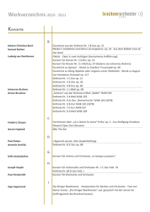 Werkverzeichnis 2010 . 2011