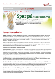 GEFRO Zutaten-Lexikon: Spargel/Spargelpulver
