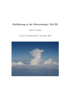 Einführung in die Meteorologie: Teil III