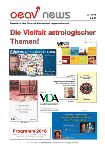 oeav news 02-2016 - Österreichischer Astrologenverband