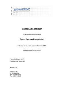 ABSCHLUSSBERICHT Bonn, Campus Poppelsdorf