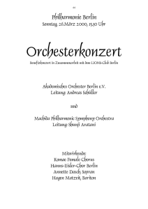 Prologo per Mitologia - Akademisches Orchester Berlin
