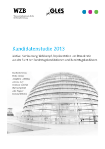 Kandidatenstudie 2013 - Wissenschaftszentrum Berlin für