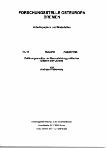 Erklärungsansätze der Herausbildung politischer Eliten in der Ukraine