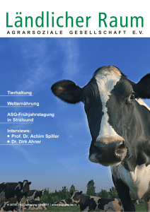 Ausgabe 01/2011 - Die Agrarsoziale Gesellschaft eV