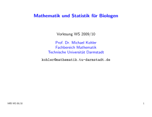 Mathematik und Statistik für Biologen - Mathematik@TU