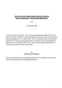 Verordnung des Regierungspräsidiums Karlsruhe über den