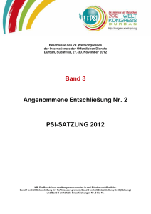 Band 3 Angenommene Entschließung Nr. 2 PSI