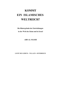 Kommt ein islamisches Weltreich? - CD