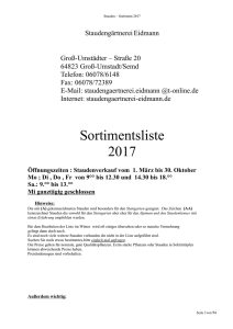 Staudengärtnerei Eidmann – Sortimentsliste 2017