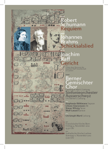 Robert Schumann Requiem Johannes Brahms Schicksalslied
