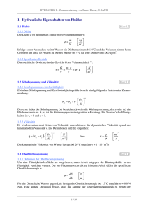 Zusammenfassung Hydraulik I