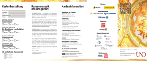 KartenInformation Kartenbestellung Kammermusik erklärt gehört