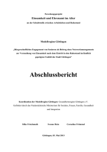 Abschlussbericht - Gesundheitsregion Göttingen