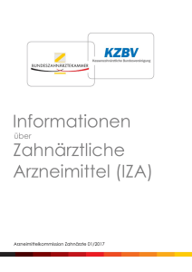 Zahnärztliche Arzneimittel (IZA) Informationen