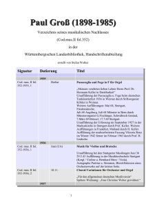 Nachlassverzeichnis - Württembergische Landesbibliothek