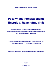 Messtechnische Evaluierung und Verifizierung der energetischen