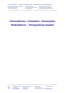 Arteriosklerose, Cholesterin, Homocystein, pdf, 245 KB