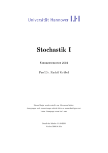 Stochastik I - Blu7 Homepage