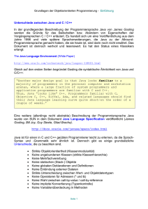 Einführung in Java - Skripta