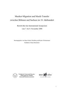 Musiker-Migration und Musik-Transfer zwischen Böhmen und