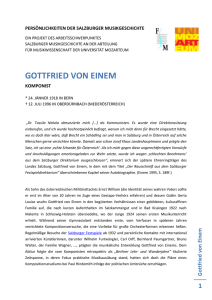 Gottfried von Einem - Universität Mozarteum