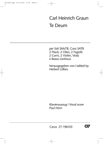 Carl Heinrich Graun Te Deum