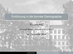 Einführung in die formale Demographie