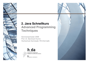 02 Java Schnellkurs - Fachbereich Informatik Hochschule Darmstadt