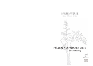 Katalog Pflanzensortiment 2016