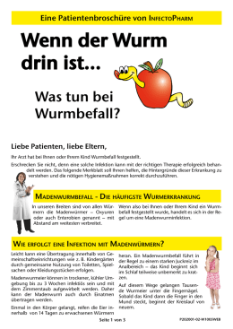 Informationsblatt: Madenwürmer / Fadenwürmer (Oxyuriose)