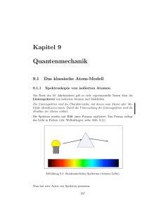 Kapitel 9 Quantenmechanik