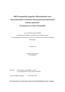 MRT-kompatible singuläre Nitinolspiralen zum interventionellen