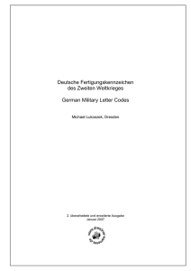Deutsche Fertigungskennzeichen des 2. Weltkrieges