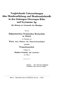 in den Gattungen Gloeoeapsa Kütz. - ETH E