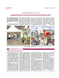 Vorgeschmack auf die Internationale Gartenschau 2013