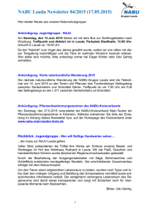 NABU Lauda Newsletter 04/2015