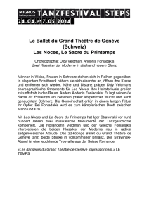 Le Ballet du Grand Théâtre de Genève (Schweiz) Les Noces